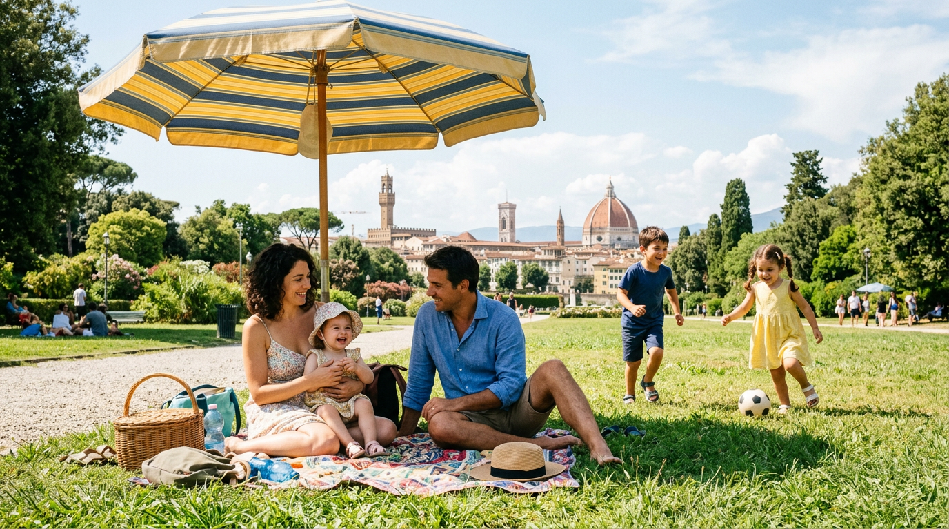 Estate bambini a Firenze con attività all'aperto in parchi ombreggiati e piscine